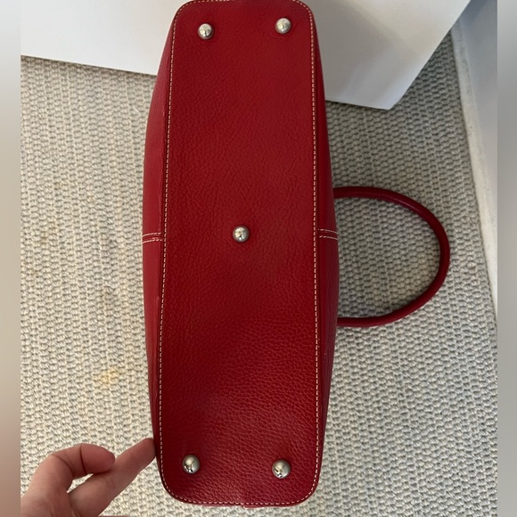 Tod’s Red Leather Handbag - tote style - great condition - Picture 3 of 8